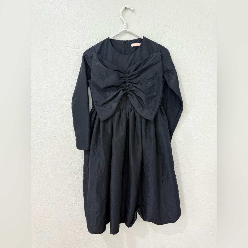 MummyMoon Kids Girls' Crew Neck Knee-Length with Bow Dress Size 10